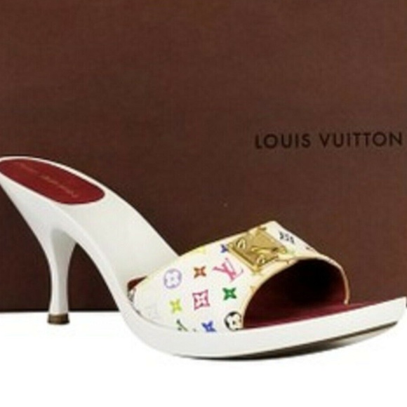 louis vuitton shoes white heels